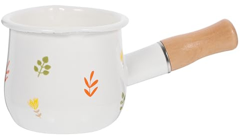 TOYANDONA Mini Olla Esmaltada para Leche con Mango Ergonómico Antiquemaduras Versátil para Cocinas Eléctricas Cerámicas Inducción Fácil de Limpiar Alterar Sabores para Calentar Pequeñas