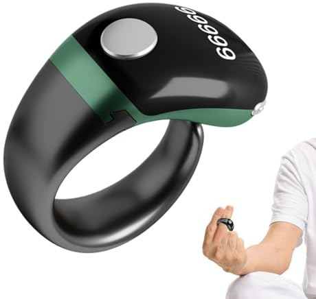 Smart Ring – Pulsera electrónica LCD, Dispositivo de Dedo Ajustable, de Paso Recargable, Herramienta de monitoreo de Actividad de Movimiento, para Adultos, Adolescentes, Personas Mayores