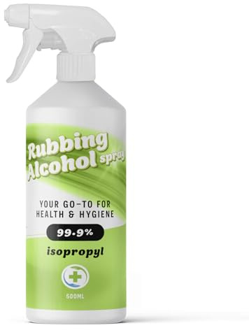Rubbing Alcohol 500ml Spray 99% Pure Isopropanol IPA for Cleaning, Medical Use, Electronics, Glass, De-icer, Painting
