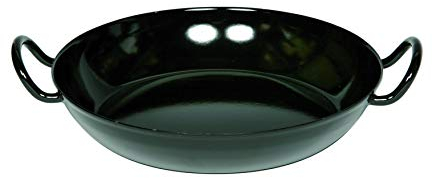 Riess, 0600-022, Schlemmerpfanne 20, CLASSIC - SCHWARZEMAILLE, Durchmesser 20 cm, Höhe 5.2 cm, Emaille, schwarz, Induktion