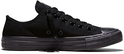 Converse All Star Low Trainers Black Mono Canvas - 10 UK