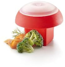 Lékué Ovo - Stampo in silicone per cuocere uova, cubico rosso