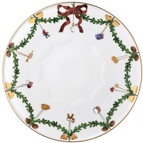 Royal Copenhagen - Star Fluted Christmas - Kuchenplatte - Bone China Porzellan - Ø 32 cm