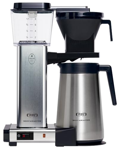 Moccamaster KBGT, Cafetera Filtro, Plata Pulida, Cafetera Express, Thermos, 1.25 Litros