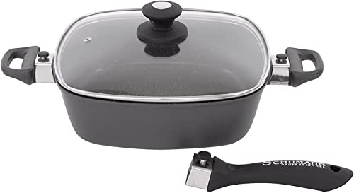 Schumann PROFESSIONNEL SSE2302800 Sauteuse/sautoir 5 pièces Moove Black, Fonte d'Aluminium/Revêtement, Beige, 28 cm
