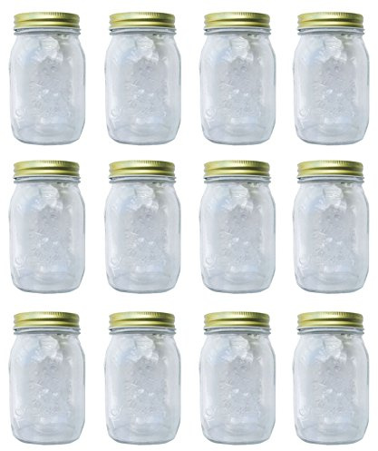 M&H-24 Einmachglas Vorratsglas mit Schraubverschluss 550 ml 12 Stück