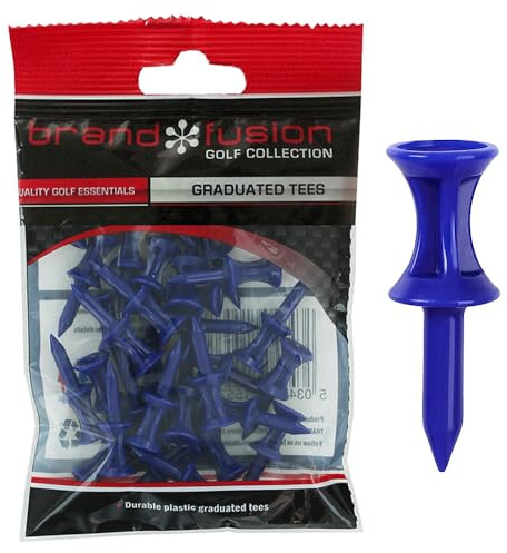 Graduated Tees The Golfers Club - Tee da Golf Graduati in plastica, 3,8 cm x 30 cm, Colore: Blu