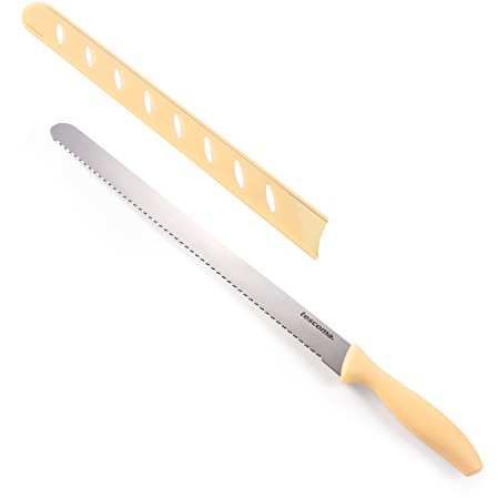 Tescoma DELICIA Tortenmesser 30 cm aus Kunststoff in Gelb zum Schneiden und Servieren von Kuchen Torten und Gebäck ideal für antihaftbeschichtete Backformen und empfindliche Oberflächen