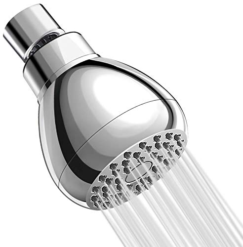 ASEOK Duschkopf Hochdruck 7,6 cm wassersparende Kopfbrause, chrom 2,5 GPM Duschkopf, kraftvoller hoher Durchfluss Duschkopf für Bad Spa Dusche, Luftblasen Druck Duschkopf (Silber1)