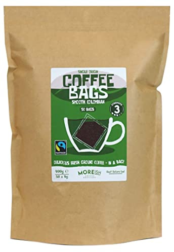 Moreish Coffee Bags Smooth Colombian - Fairtrade, Single Origin (x50)