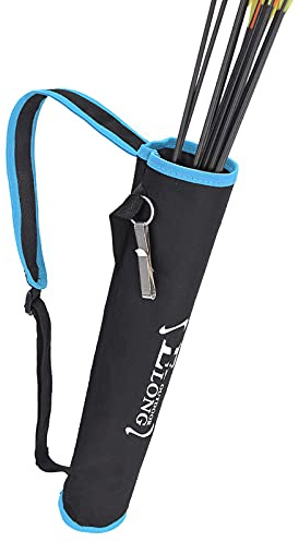 EOUS Archery Arrow Holder for Youth Kid Childrens Arrow Quiver Bags for Arrows Kids,Back and Hip Side Quiver,BLUE with BLACK