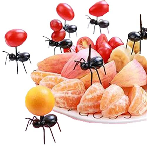 60 Stück Ameisen-Cocktailspieße für Zahnstocher, Partyzubehör, Fingerfood, Obst, Sandwich-Snacks etc. (60 Stück)