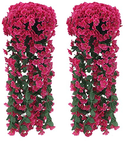 Fycooler Flores Artificiales Wisteria, Glicina Artificial Falsas Planta de Guirnalda para Boda Arco Fiesta Hogar Jardín Hotel Decoración - 2 x 90cm