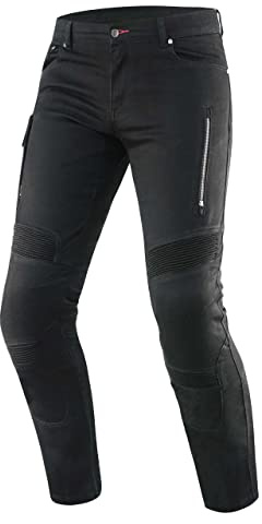 REBELHORN Vandal Twill Motorradhose Herren | Aramidfaser Futter | Knie und Hüftprotektoren | 2 Belüftungskanäle | 6 Taschen | Tapered Fit