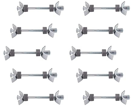 GEFONG Pernos de Conector de la Encimera M6 Longitud 100mm Acero Galvanizado Muebles de Cocina Tornillos de Conexión para Unión Reprimición y Fijación 10 Piezas