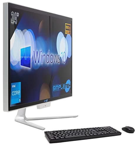 PC All in One Core i5 hasta 3.10GHz 8GB RAM SSD 240GB Windows 10 Pro | Pantalla 22 FHD Webcam integrada WiFi BT LAN HDMI | Ordenador fijo casa oficina escuela trabajo