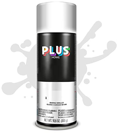 Pintura Spray 520cc para pintar todo tipo de super cies: madera, metal, cartón, tela, piedra, bra de vidrio, plásticos rígidos, etc para bricolaje y DIY.Barniz Brillo (Ral:B199)(Paquete de 1 )
