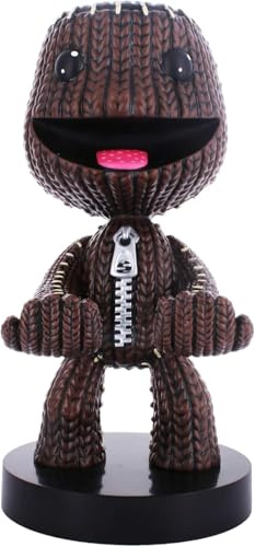 Exquisite Gaming: Sackboy: A Big Adventure - Sackboy - Original Mobile Phone & Gaming Controller Holder, Device Stand, Cable Guys, Sony Licensed Figure