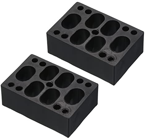 PATIKIL 28 mm (1,1 ) Skateboard Riser Pads, 2 Pack di plastica Longboard Riser Pads ad angolo cuneo ammortizzatori per skateboard Truck, nero