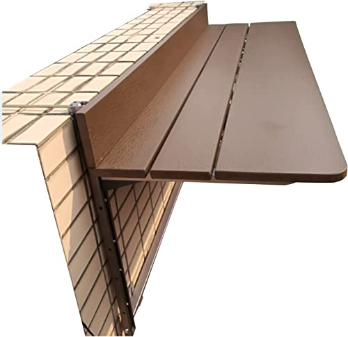 Tavolo Pieghevole da Balcone, Tavolini da Esterno Ringhiera del Balcone Tavolo Pieghevole sospeso da 1,6 cm Scrivania Pieghevole da Sollevamento per caffè Patio Giardino, Buona Stabilità (Co