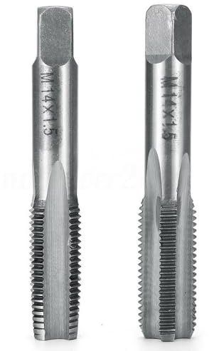 1 paire de tarauds à main 12mm/14mm/16mm/18mm/20mm, haute dureté, acier rapide, haute résistance à l'usure (Size : M14x1.5mm)