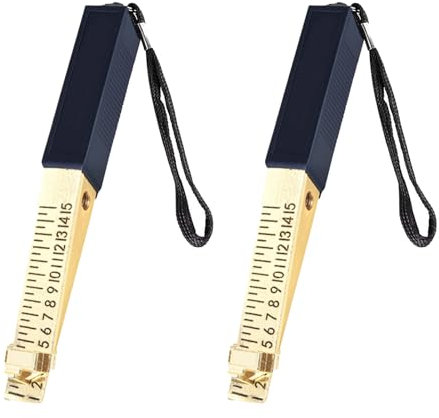 Skibetfo 2pcs Fire Door Gap Gauge Checker Tool 1-15mm Feeler Gauges Metric Taper Wedge Shaped Vernier Door Gap Measuring Tool for House Engineering Inspection Flatness (150*15*17mm,Precision:0.5mm)