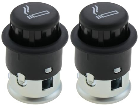 VGOL 2 piezas Enchufe para encendedor de cigarrillos de coche colilla de cigarrillo encendedor de cigarrillos de coche 1J0919307 Compatible con Audi Q3 A3 Compatible con Passat