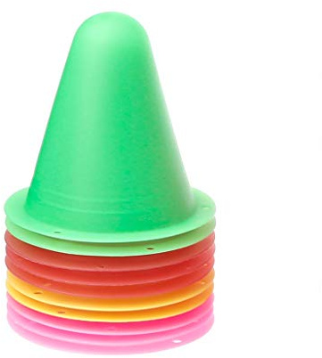 Mllepjdh 10 unidades de conos marcadores de patinaje, equipo de entrenamiento de fútbol, taza de marcado