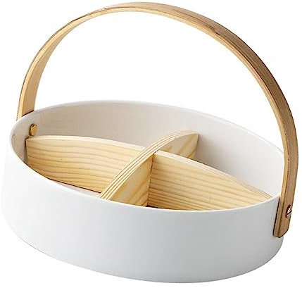 CIYODO 1 Stück Candy Plate Food Plate Storage Tray Fächer Teller Für Zuhause (weiß)