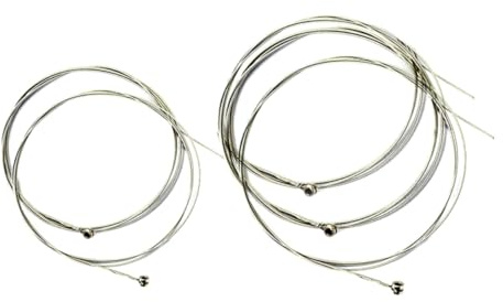 ibasenice 6-Saitige Gitarrensaiten aus Metall in Silber mit Klarem Klang und Einzeln Verpackt für Gitarrenlerner und Verstärkerzubehör