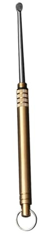 Baluue 2stücke Ear Wax Removal Tool Titanlegierung Tragbarer Ohrenschmalzreiniger Mit Schlüsselanhänger Ergonomischer Ohrlöffel Sanften Und Linderung Von Juckreiz Im Gehörgang