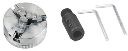 TBGCXJSV 3-Backen-Drehfutter, selbstzentrierendes Holz-Aluminiumlegierungsfutter für Maschinen, Fräsmaschinen, elektrische Bohrmaschinen Z011 (Set 2)