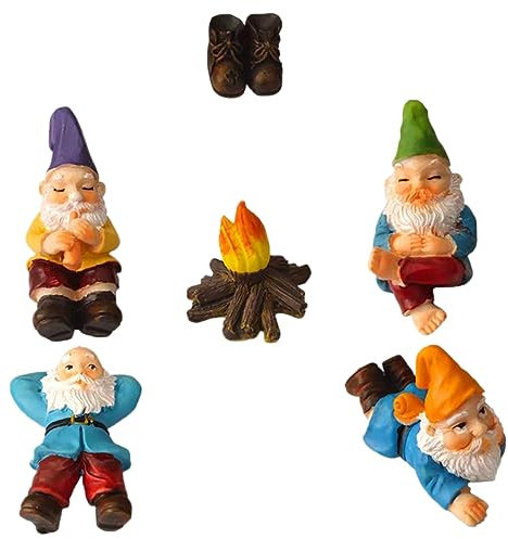 VICASKY Lot de 1 nains de jardin en résine robuste - Décoration de jardin pour l'extérieur - Idée cadeau pour les amateurs de jardin