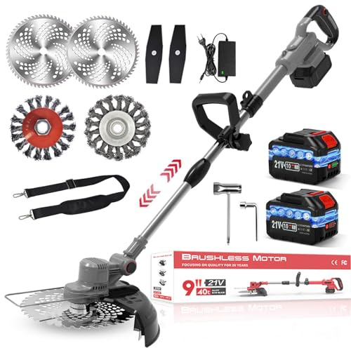 ZHHR UnkrautbüRste Rasentrimmer, Profi UnkrautbüRste FüR Rasentrimmer 25,4mm Bohrung, DrahtbüRste Freischneider, Unkraut Effektiv Entfernen, Anwendbar Auf Rasentrimmer,Motorsense Benzin