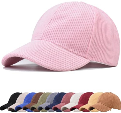 DURINM Cappellino da Baseball Classic Unisex Cappello da Sole in Velluto a Coste Regolabile con Visiera Curva Berretto per Sport Caldi Berretti Invernali da Baseball Donne