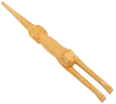 Aoaoy Rascador de espalda de madera para personas mayores con picazón, amigas, mujeres embarazadas. Rascador de espalda en forma de gato con garra, masajeador de pies y cabeza de cuero cabelludo de