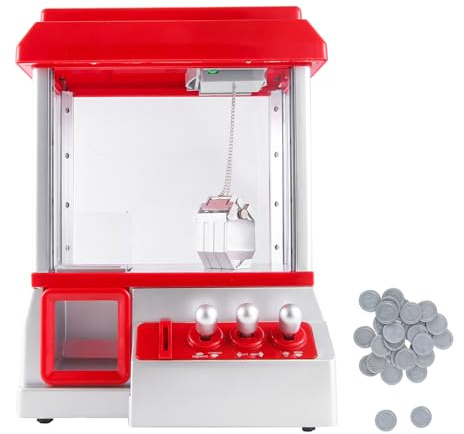 Turodeuo Kids Mini Game Machine Vending Music Candy Grabber Coin Operated Claw Machine Toy Gift for Children