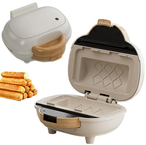 Corn Dog Maker Machine, 500W Electric Multifunctional Breakfast Iron with Non-Stick Coating Plates for Sausage and Hot Dogs