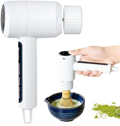 Fouet électrique pour matcha - Batteur pratique - Mélangeur rechargeable - Ustensile de cuisine - Fouet électrique pour la cuisine et la cérémonie du thé - 3 vitesses