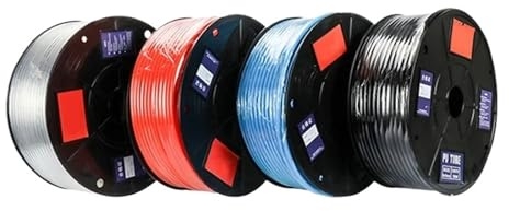 Tuyau pneumatique haute pression en polyuréthane de 1 mètre, diamètre extérieur de 4, 6, 8, 10, 12 mm, for compresseur d'air, noir, bleu, rouge(Blue,12x8mm)