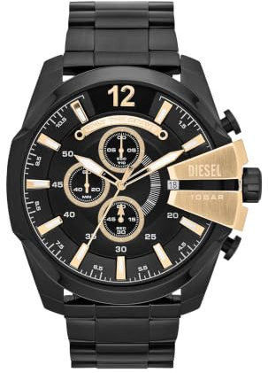 Diesel Mega Chief Watch for Men, Chronograph Men's Watch