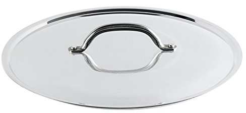 Pentole Agnelli Coperchio in Alluminio, con Ponticello in Acciaio Inossidabile, con Orlo, Argento, 46 cm