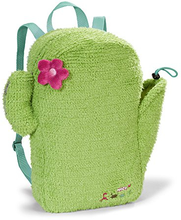 Nici 38640 - Kaktus Rucksack mit verstellbaren Rückengurten und Einer Schlaufe zum Aufhängen, 39 x 39 x 8 cm
