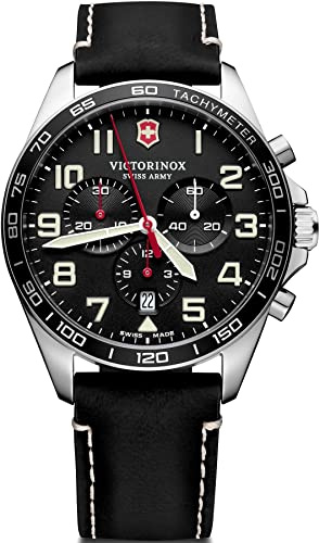 Victorinox Field Watch Montre Homme Analogique Quartz avec Bracelet Cuir V241852
