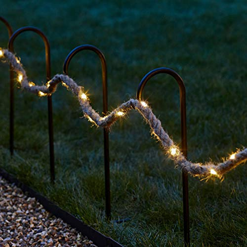 Lights4fun Dekorativt ljusrep med 60 lysdioder varmvita batterier