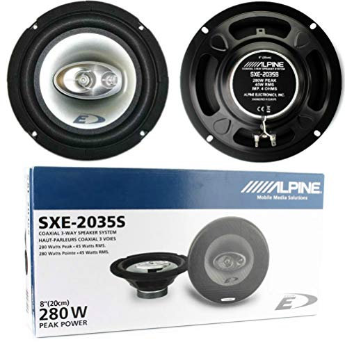 2 Altavoces coaxiales de 3 vías Compatible con Alpine SXE-2035S 20.00 cm 200 mm 8 45 vatios rms 280 vatios máx 4 ohmios 90 db spl Coche, por par