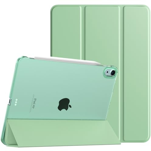 TiMOVO Funda para iPad Air 11 Pulgadas (M4 2026/M3 2025/M2 2024), iPad Air 5ª/4ª Generación (2022/2020) 10,9 Pulgadas, Cubierta Trasera Tableta Inteligente con Auto Estela/Sueño, Color Verde