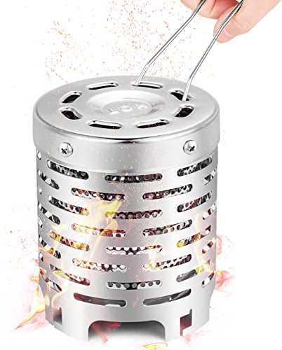 Stufa Riscaldante per Fornello a Gas Portatile Campeggio Tradizionale,Copertura per Stufa a Gas Portatile Bombola,Stufa Pirolitica Per Camper, Tende, Riscaldamento da Campo