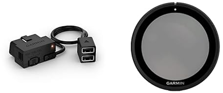 Garmin Kabel für die Konstantstromquelle, 010-12530-23 & Polarisationsobjektivaufsatz für Garmin DashCam 45/46 / 47/55/ 56/57 / Mini/Mini 2