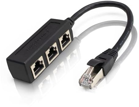 Ziyan RJ45 LAN Ethernet Netzwerk Verteiler Splitter 1 Stecker Zu 3 Port Buchse Adapterkabel Extender Kabel